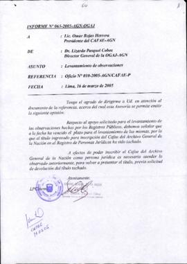 INFORME 063-2005-AGN-OGAJ