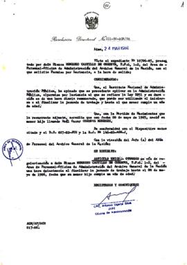 Resolución Directoral N° 21-86-AGN/OA
