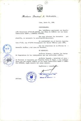 Resolución Directoral N° 36-84-AGN/OA