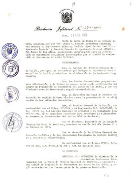 Resolución Jefatural N° 019-1993/AGN/J