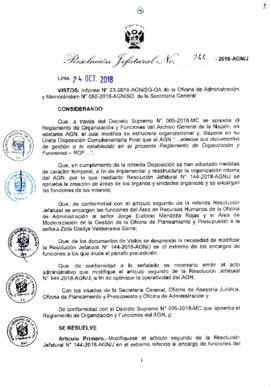 Resolución Jefatural N° 244-2018-AGN/J