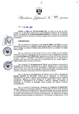 Resolución Jefatural N° 033-2017-AGN/J