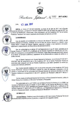 Resolución Jefatural N° 097-2017-AGN/J