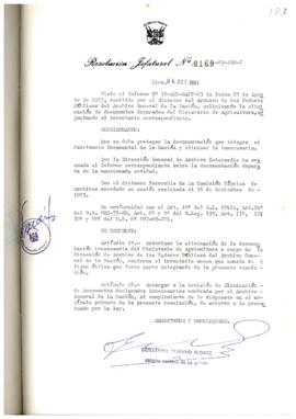 Resolución Jefatural N° 169-1983/AGN/J