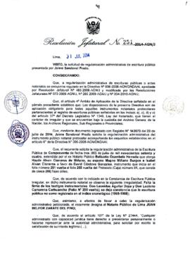 Resolución Jefatural N° 251-2014-AGN/J