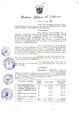 Resolución Jefatural N° 206-1992/AGN/J