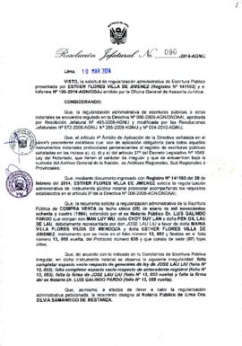 Resolución Jefatural N° 090-2014-AGN/J