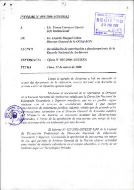 INFORME 099-2006-AGN/OGAJ
