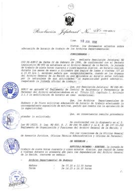 Resolución Jefatural N° 095-1998/AGN/J