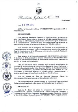Resolución Jefatural N° 051-2019-AGN/J