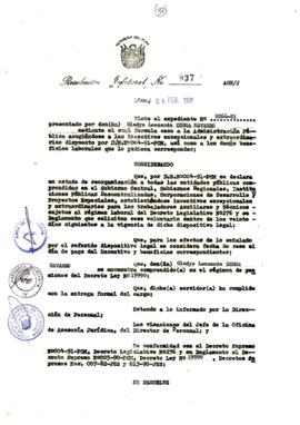 Resolución Jefatural N° 037-1991/AGN/J