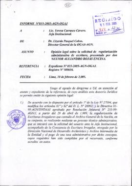 INFORME 035-2005-AGN-OGAJ