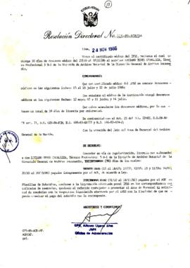 Resolución Directoral N° 119-86-AGN/OA