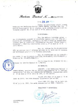 Resolución Directoral N° 021-92-AGN/DIGA