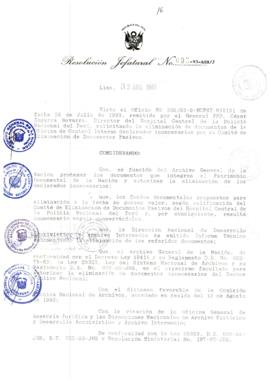 Resolución Jefatural N° 095-1993/AGN/J