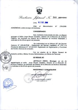 Resolución Jefatural N° 344-2008-AGN/J