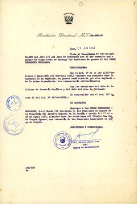 Resolución Directoral N° 37-84-AGN/OA