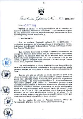 Resolución Jefatural N° 222-2018-AGN/J
