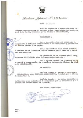 Resolución Jefatural N° 227-1982/AGN/J