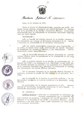 Resolución Jefatural N° 014-1993/AGN/J