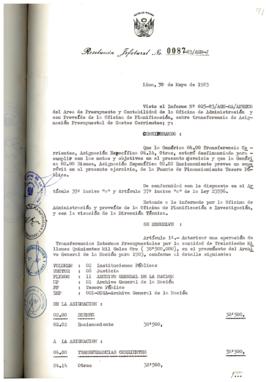 Resolución Jefatural N° 087-1983/AGN/J