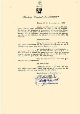 Resolución Directoral N° 079-88-AGN/OA