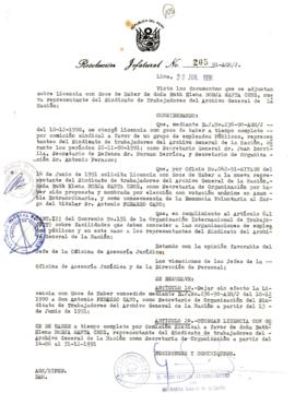 Resolución Jefatural N° 205-1991/AGN/J