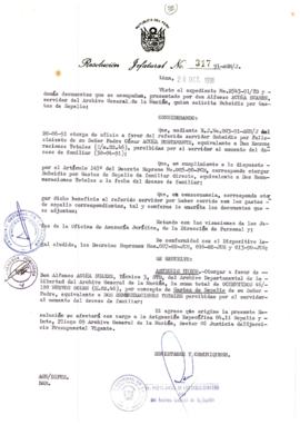 Resolución Jefatural N° 317-1991/AGN/J