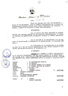 Resolución Jefatural N° 207-1990/AGN/J