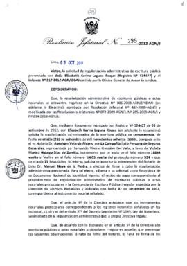 Resolución Jefatural N° 299-2012-AGN/J