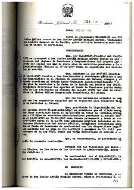 Resolución Jefatural N° 058-1986/AGN/J